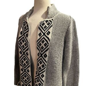 Old Navy Cardigan Black &  White Sweater knit Size SP